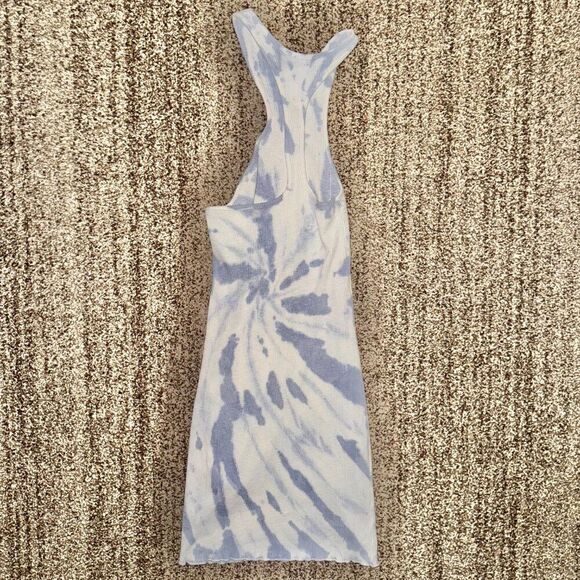 ZARA Women's Tie-Dye Halter Dress Blue White Size Medium - Picture 8 of 8